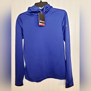 Nike Pro Hyperwarm Series Dri-fit Royal Blue Pullover Hoodie NWT Size L